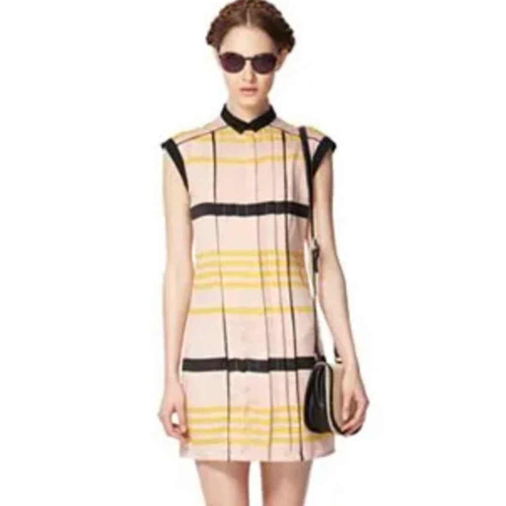 Jason Wu For Target Striped Pleated Button Up Dre… - image 4